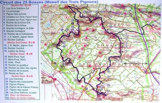 Map of the circuit of the 25 moguls