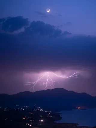 Orage sur un lac