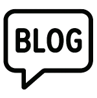 Speech bubble containing the word BLOG