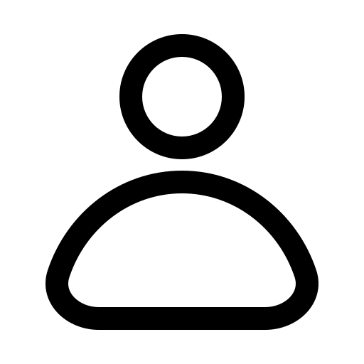 Silhouette of a user, head and shoulders